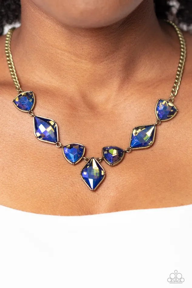 Paparazzi Jewelry Necklaces Paparazzi Necklace Glittering Geometrics Brass