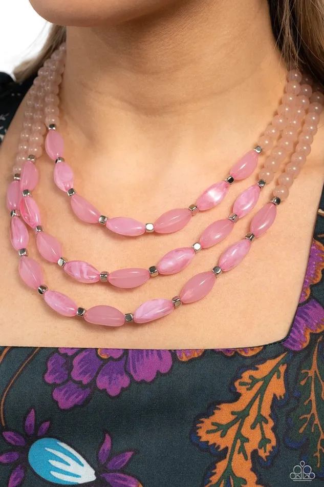 Paparazzi Jewelry Necklaces Paparazzi Necklace I BEAD You Now Pink