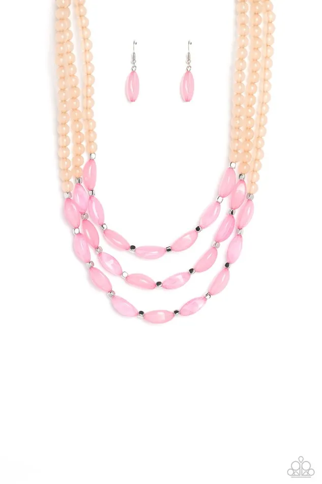 Paparazzi Jewelry Necklaces Paparazzi Necklace I BEAD You Now Pink