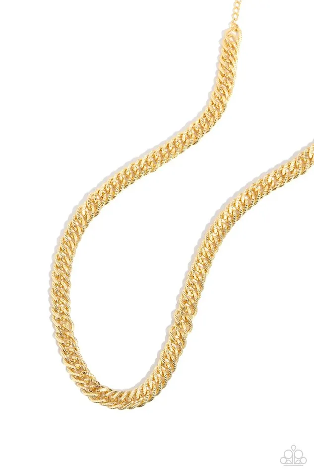 Paparazzi Jewelry Necklaces Paparazzi Necklace In The END ZONE Gold Paparazzi Jewelry Necklaces Paparazzi Necklace In The END ZONE Gold