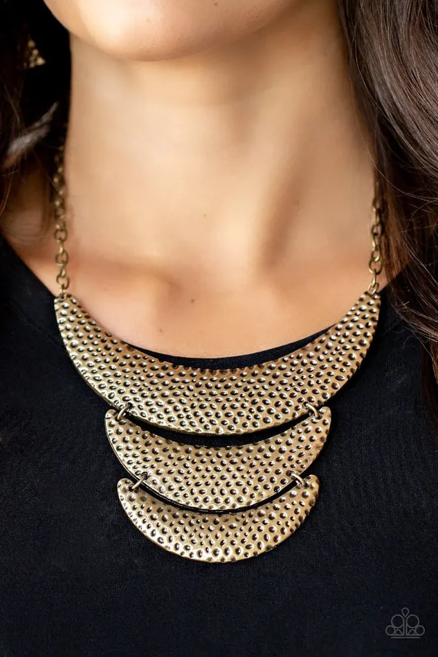 Paparazzi Jewelry Necklaces Paparazzi Necklace Moonwalk Magic Brass