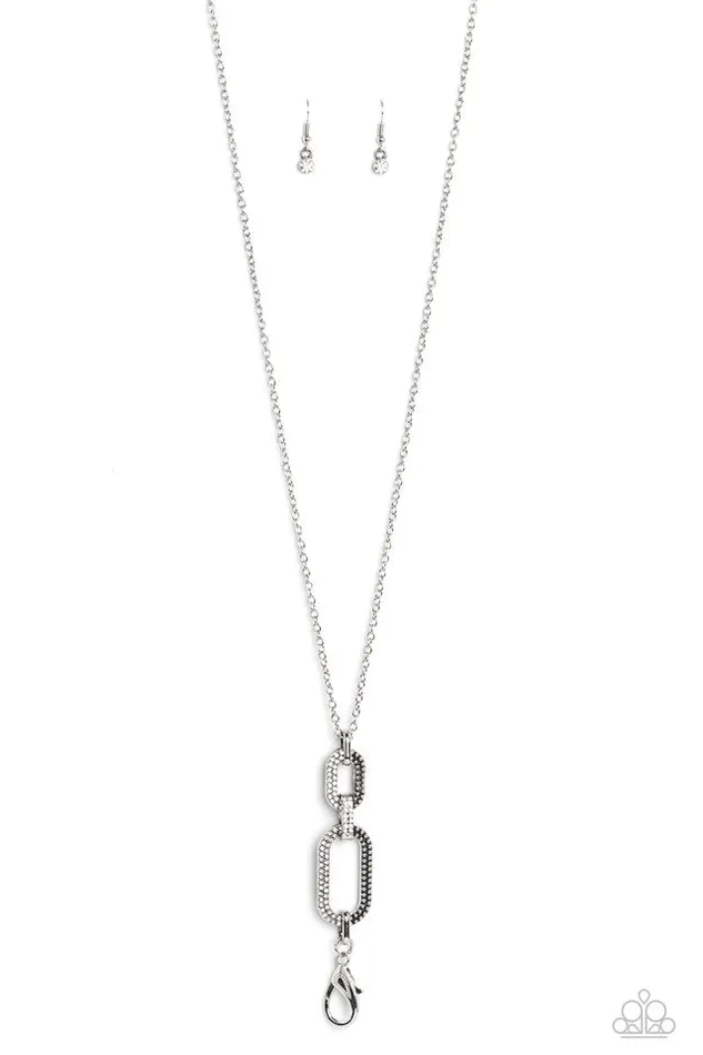 Paparazzi Jewelry Necklaces Paparazzi Necklace OVALStatement of the Year White Paparazzi Jewelry Necklaces Paparazzi Necklace OVALStatement of the Year White