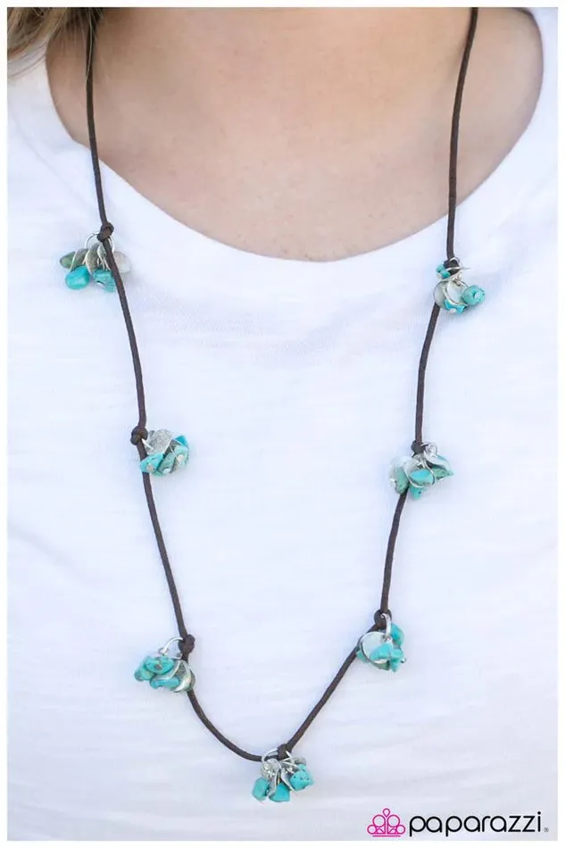 Paparazzi Jewelry Necklaces Paparazzi Necklace Positively Paleo Blue