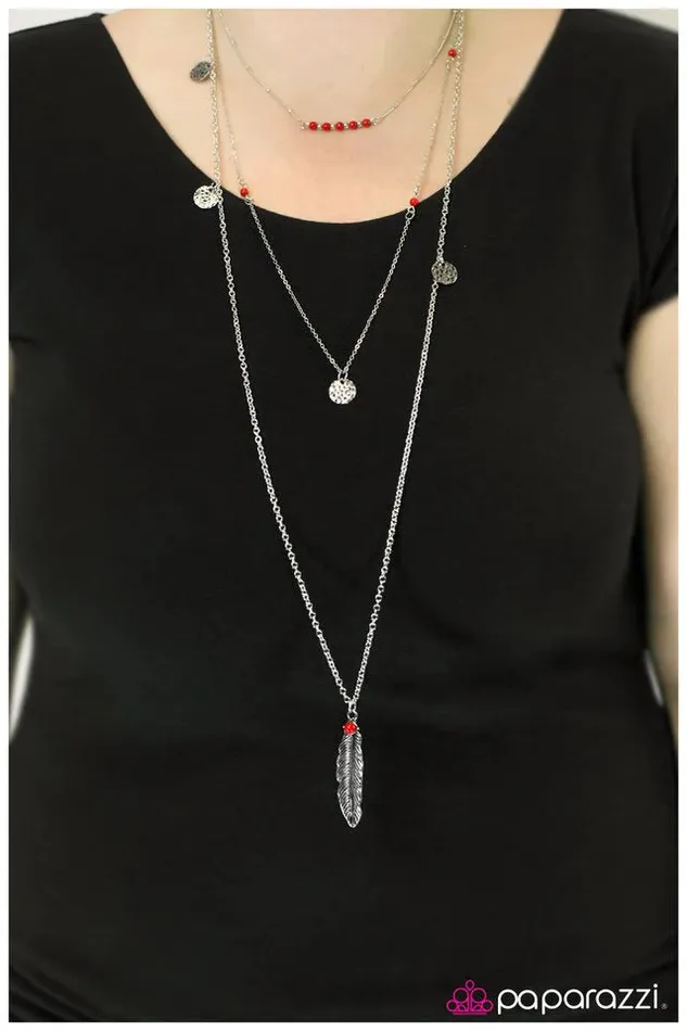Paparazzi Jewelry Necklaces Paparazzi Necklace Roadrunner Red