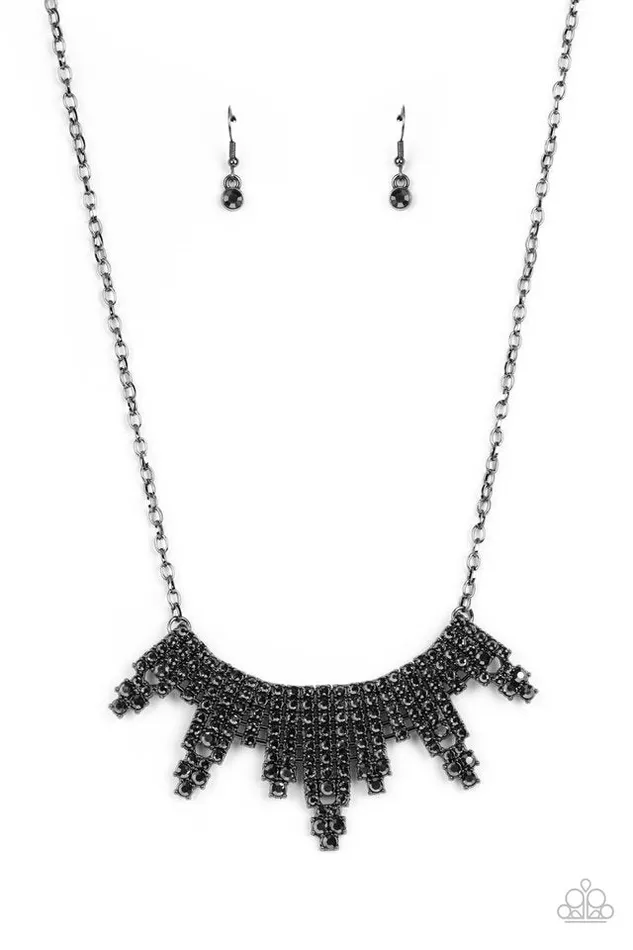 Paparazzi Jewelry Necklaces Paparazzi Necklace Skyscraping Sparkle Black
