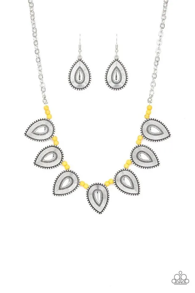 Paparazzi Jewelry Necklaces Paparazzi Necklace Terra Trailblazer Yellow