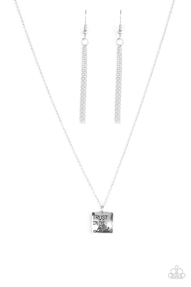 Paparazzi Jewelry Necklaces Paparazzi Necklace Trust In Faith Silver