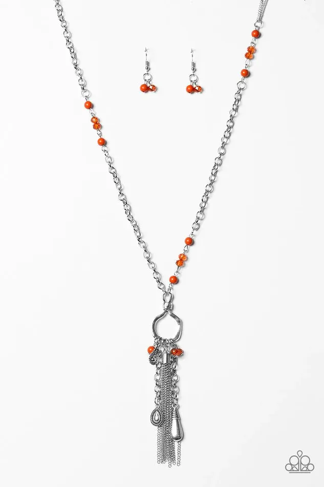 Paparazzi Jewelry Necklaces Paparazzi Necklace Whimsically Wayward Orange