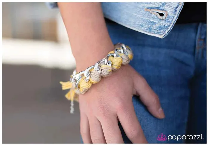 Paparazzi Jewelry Paparazzi Bracelet Hanging By A Thread Yellow Bracelets