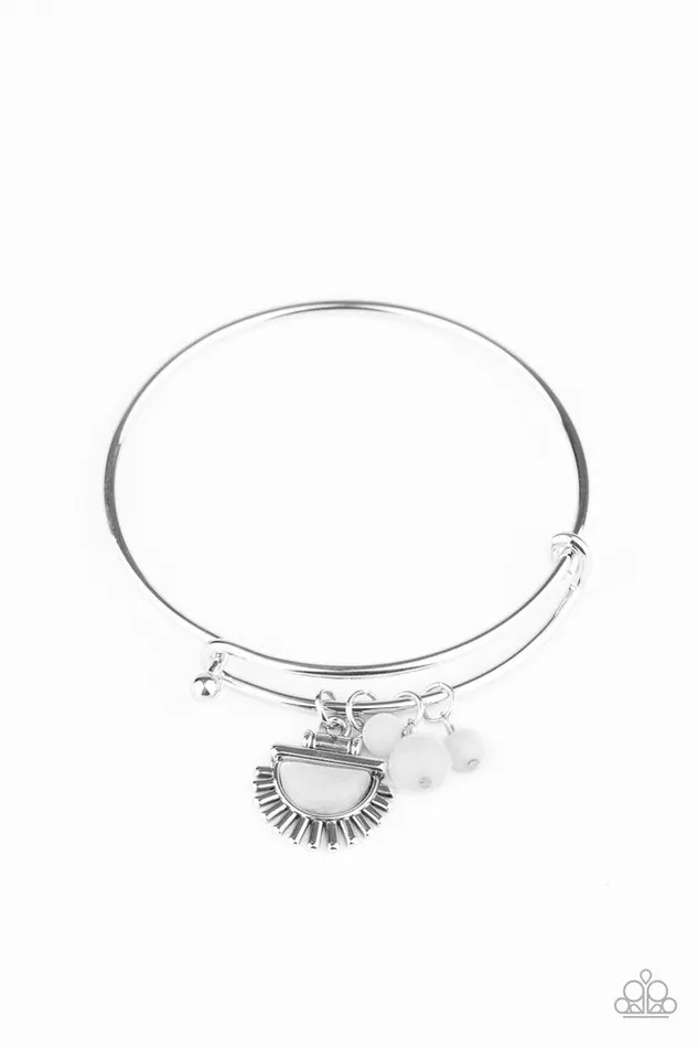 Paparazzi Jewelry Paparazzi Bracelet Mind Body and SOL White Bracelets Paparazzi Jewelry Paparazzi Bracelet Mind Body and SOL White Bracelets