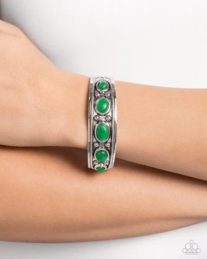 Paparazzi Jewelry Paparazzi Bracelet Stony Surprise Green Bracelets