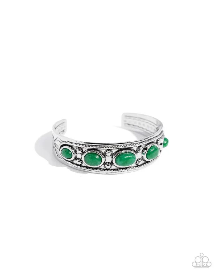 Paparazzi Jewelry Paparazzi Bracelet Stony Surprise Green Bracelets