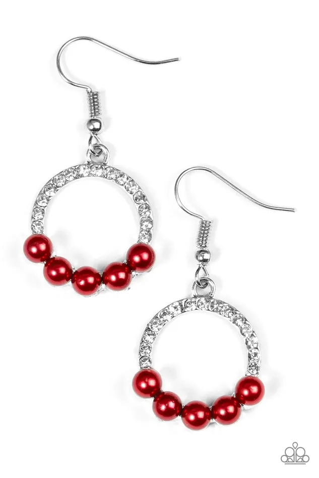 Paparazzi Jewelry Paparazzi Earring All Time GLOW Red Earrings