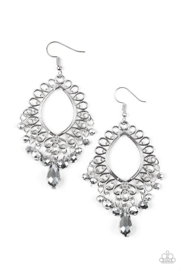 Paparazzi Jewelry Paparazzi Earring Just Say NOIR Silver Earrings