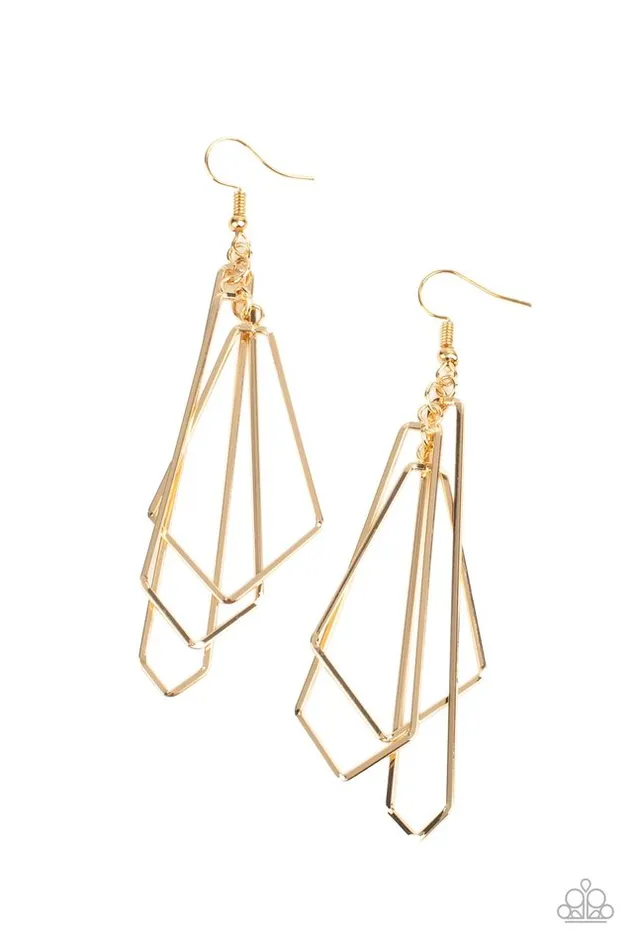Paparazzi Jewelry Paparazzi Earring Shape Shifting Shimmer Gold Earrings Paparazzi Jewelry Paparazzi Earring Shape Shifting Shimmer Gold Earrings
