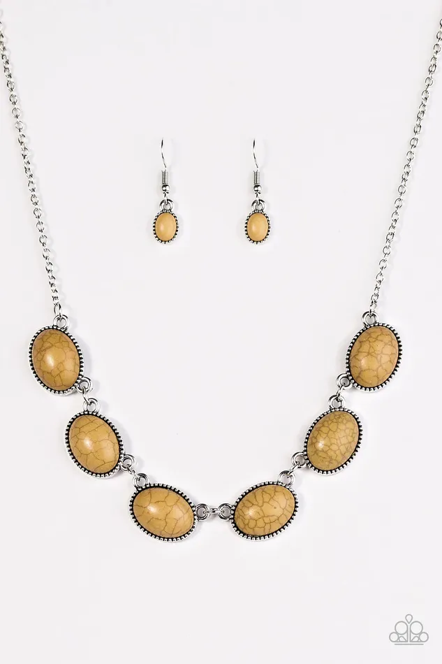 Paparazzi Jewelry Paparazzi Necklace River Song Yellow Necklaces