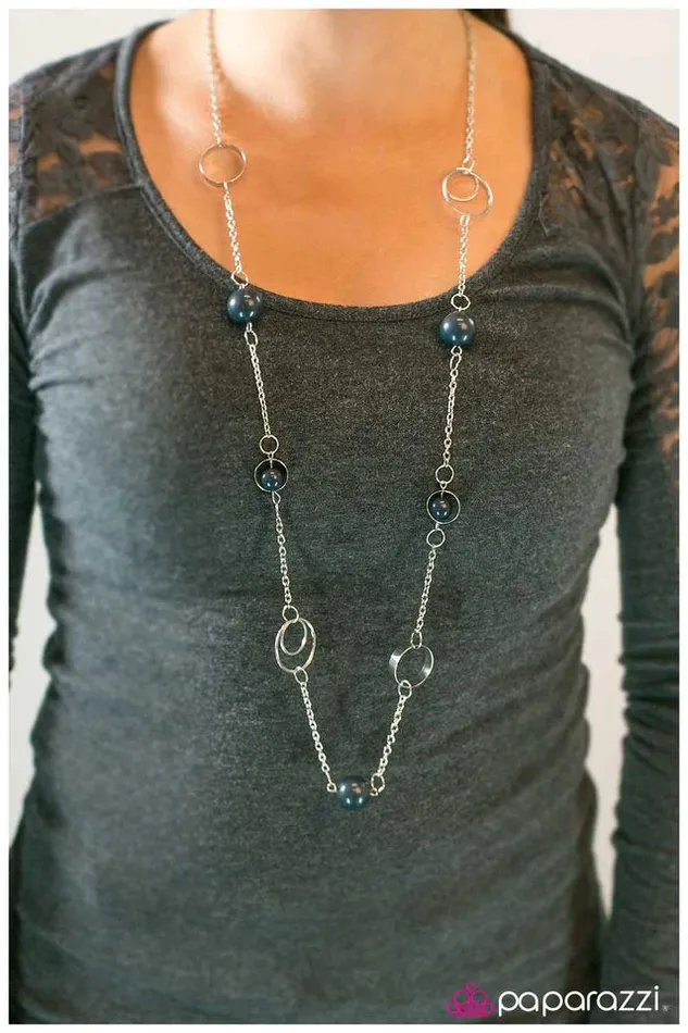 Paparazzi Jewelry Paparazzi Necklace Sing Me A Song Mr Piano Man Blue Necklaces