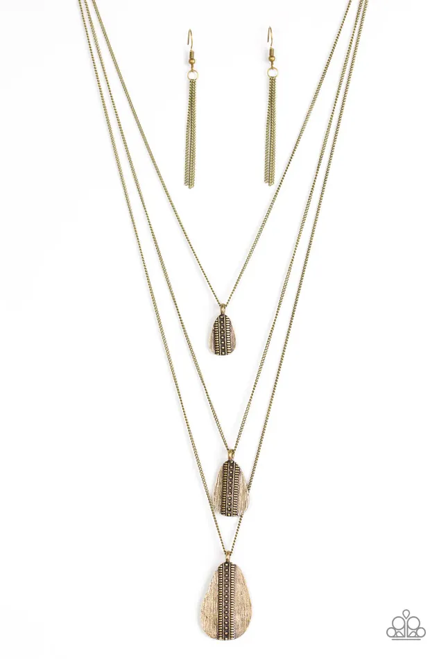 Paparazzi Jewelry Paparazzi Necklace Sonoran Storm Brass Necklaces