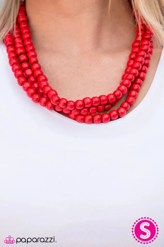 Paparazzi Jewelry Paparazzi Necklace Summer Mai Tai Red Necklaces