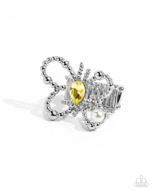 Paparazzi Jewelry Rings Paparazzi Ring Aerial Artifact Yellow