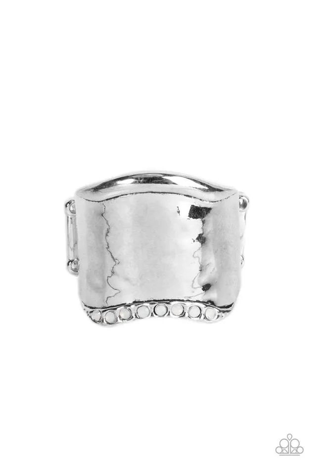Paparazzi Jewelry Rings Paparazzi Ring Brilliantly Bordered White