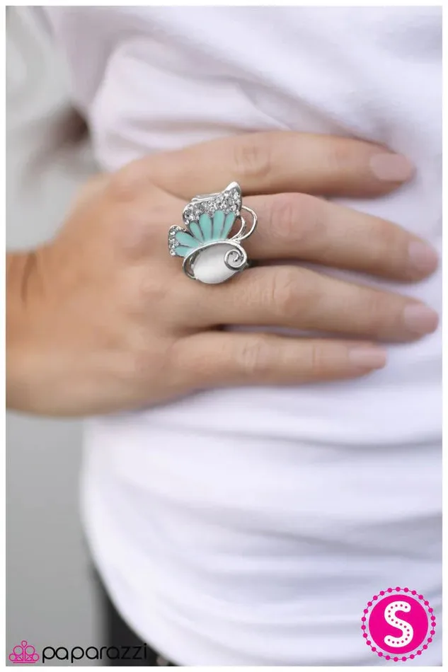 Paparazzi Jewelry Rings Paparazzi Ring Fly Away Home Blue