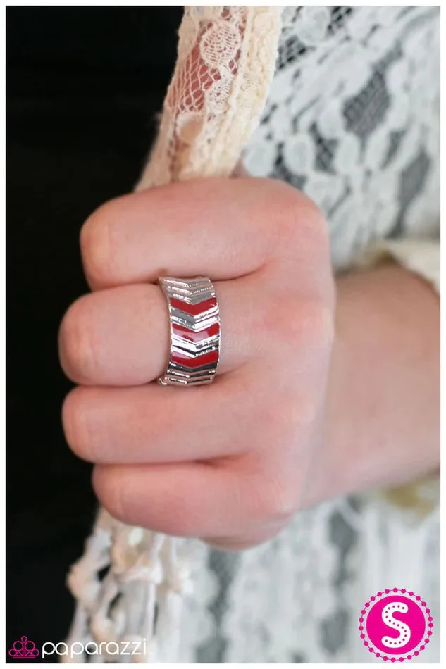 Paparazzi Jewelry Rings Paparazzi Ring Follow Me Red