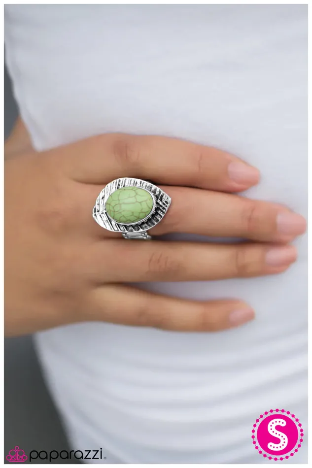 Paparazzi Jewelry Rings Paparazzi Ring LEAF No Stone Unturned Green