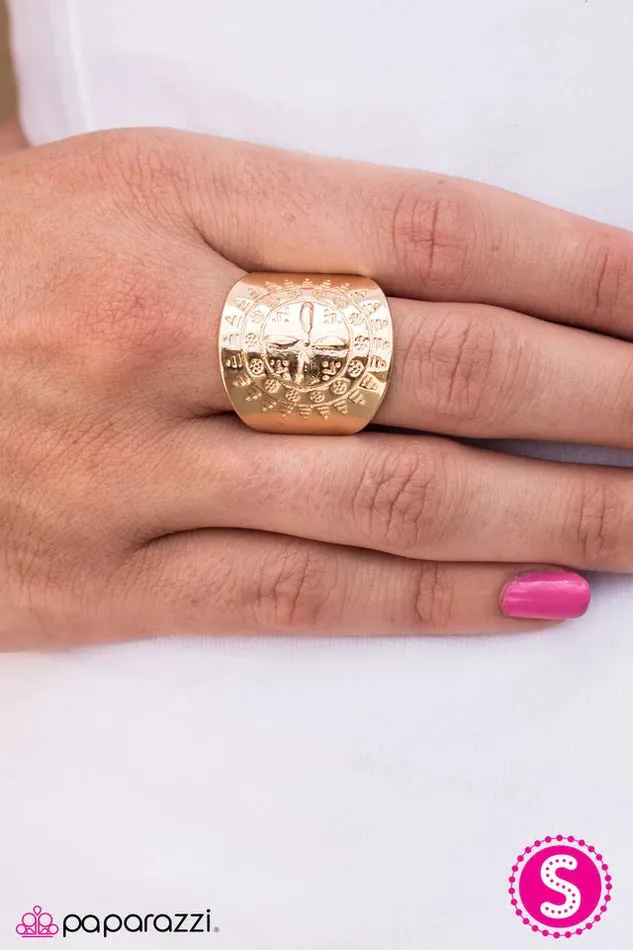 Paparazzi Jewelry Rings Paparazzi Ring Summer Hideaway Gold