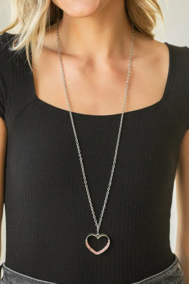 Paparazzi Necklace Bighearted Pink Paparazzi Jewelry Necklaces