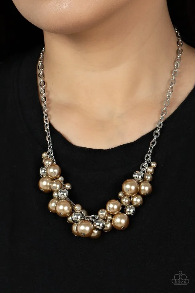 Paparazzi Necklace Classical Culture Brown Paparazzi Jewelry Necklaces