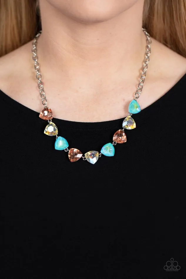 Paparazzi Necklace Dreamy Drama Orange Paparazzi Jewelry Necklaces