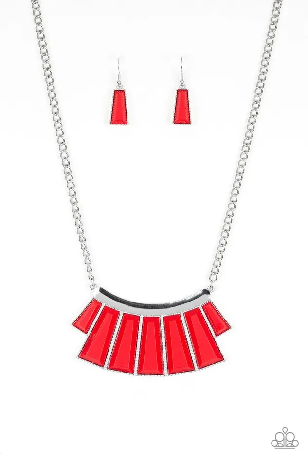 Paparazzi Necklace Glamour Goddess Red Paparazzi Jewelry Necklaces