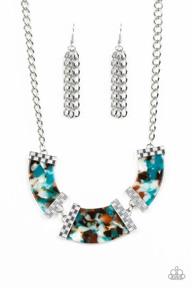 Paparazzi Necklace HAUTEBlooded Blue Paparazzi Jewelry Necklaces