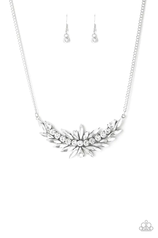 Paparazzi Necklace HEIRS and Graces White Paparazzi Jewelry Necklaces