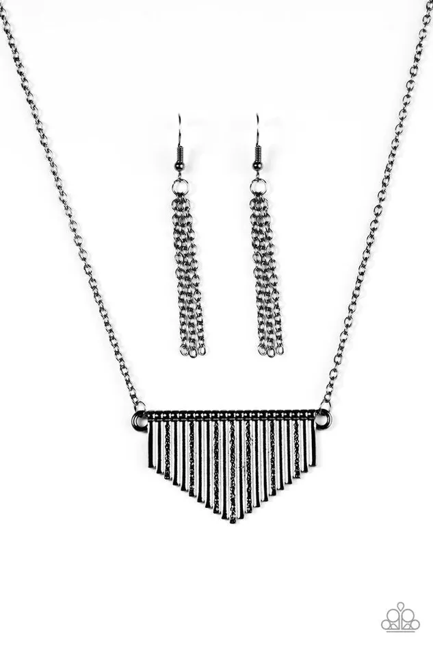 Paparazzi Necklace Imperially Industrial Black Paparazzi Jewelry Necklaces