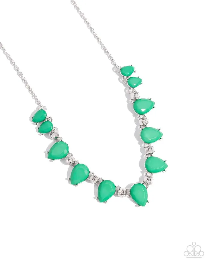 Paparazzi Necklace Malibu Marvel Green Paparazzi Jewelry Necklaces