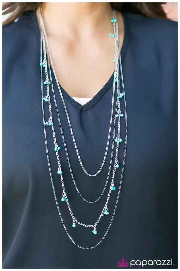 Paparazzi Necklace On Route 66 Blue Paparazzi Jewelry Necklaces