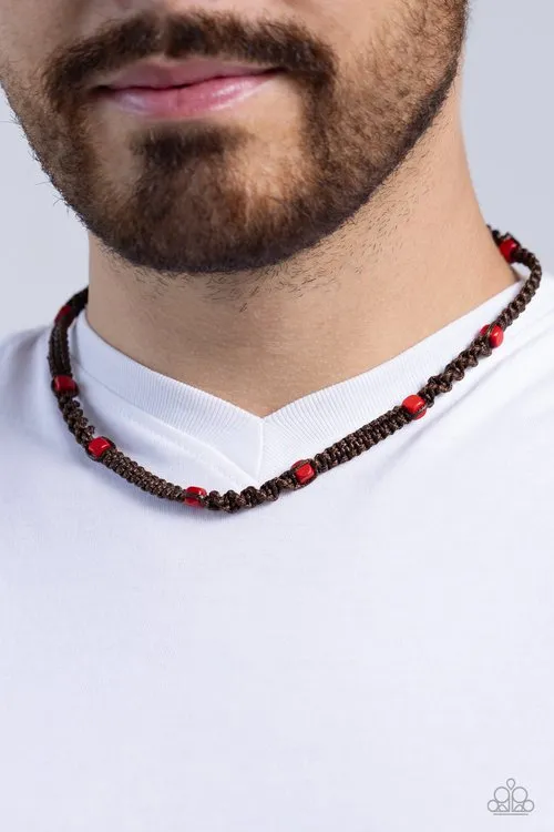 Paparazzi Necklace Scenic Climb Red Paparazzi Jewelry Necklaces