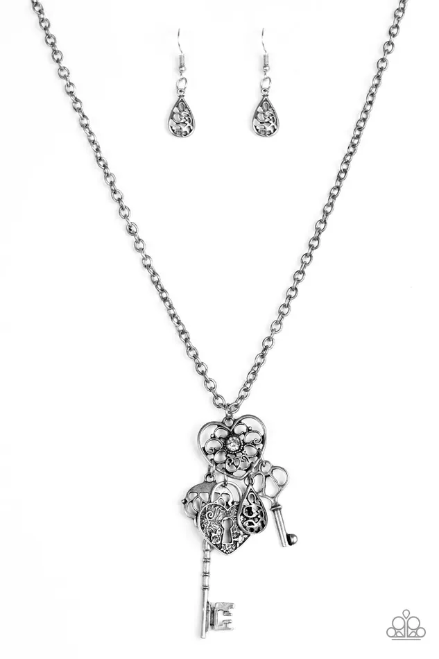 Paparazzi Necklace Secrets Of The Heart White Paparazzi Jewelry Necklaces