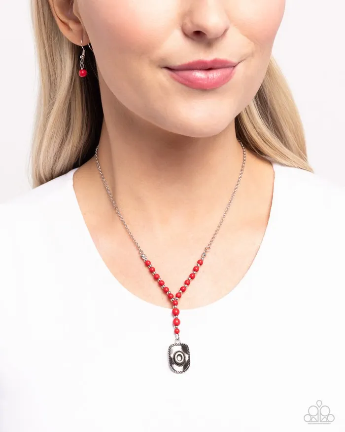 Paparazzi Necklace Southern Sheen Red Paparazzi Jewelry Necklaces
