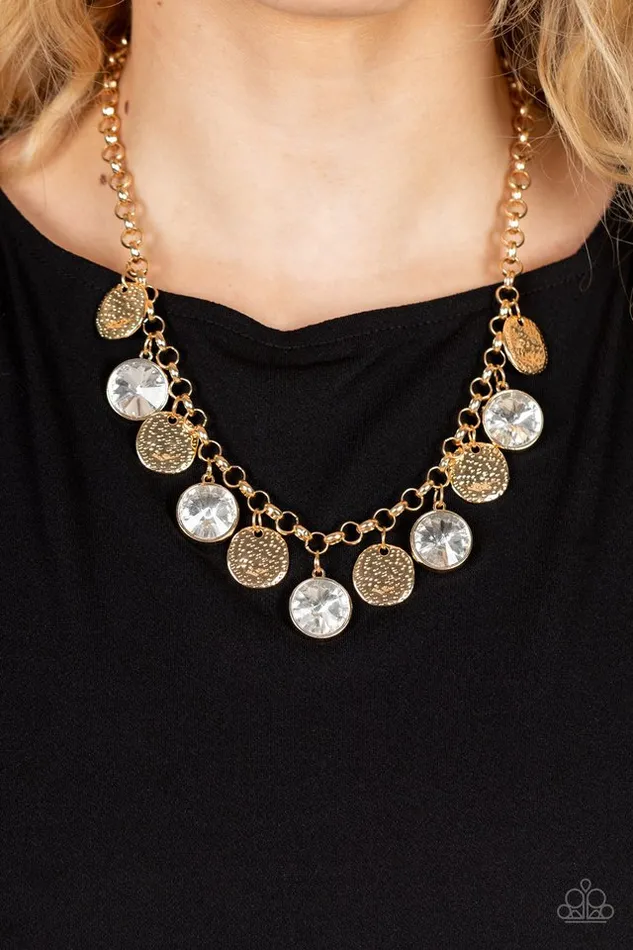 Paparazzi Necklace Spot On Sparkle Gold Paparazzi Jewelry Necklaces
