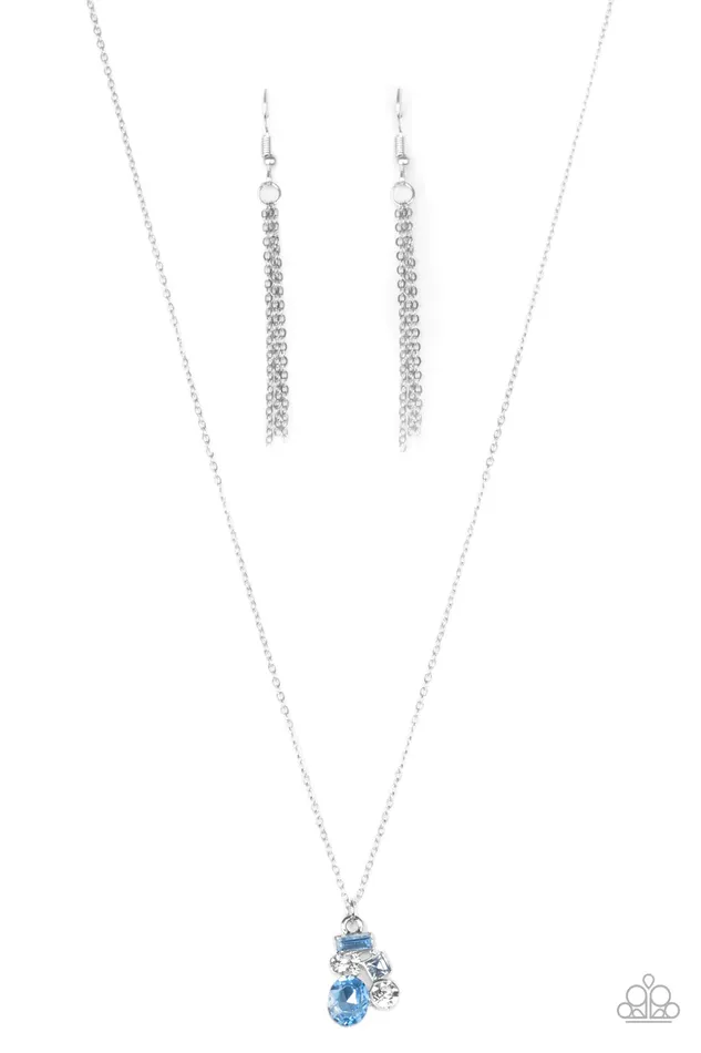 Paparazzi Necklace Time To Be Timeless Blue Paparazzi Jewelry Necklaces