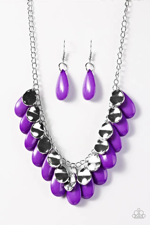 Paparazzi Necklace Tropical Storm Purple Paparazzi Jewelry Necklaces