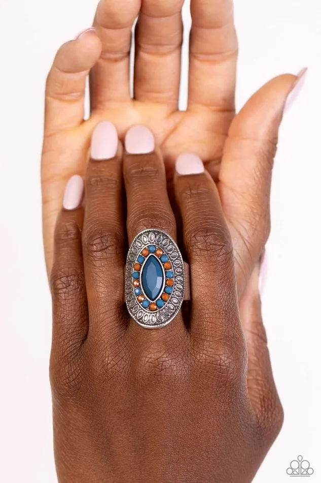 Paparazzi Ring ARTISAN Expression Blue Paparazzi Jewelry Rings