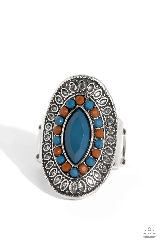Paparazzi Ring ARTISAN Expression Blue Paparazzi Jewelry Rings