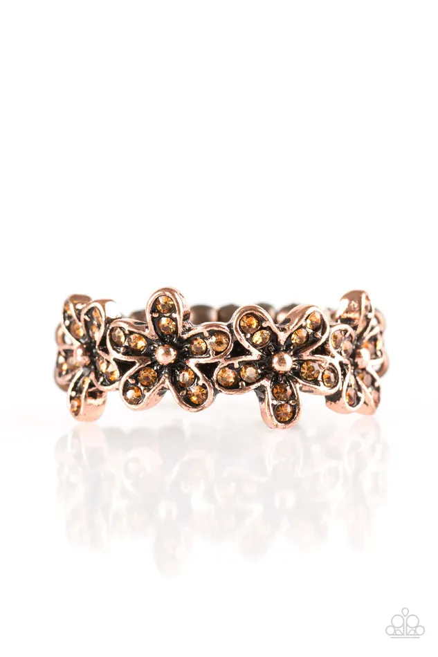 Paparazzi Ring Daisy Dazzle Copper Paparazzi Jewelry Rings