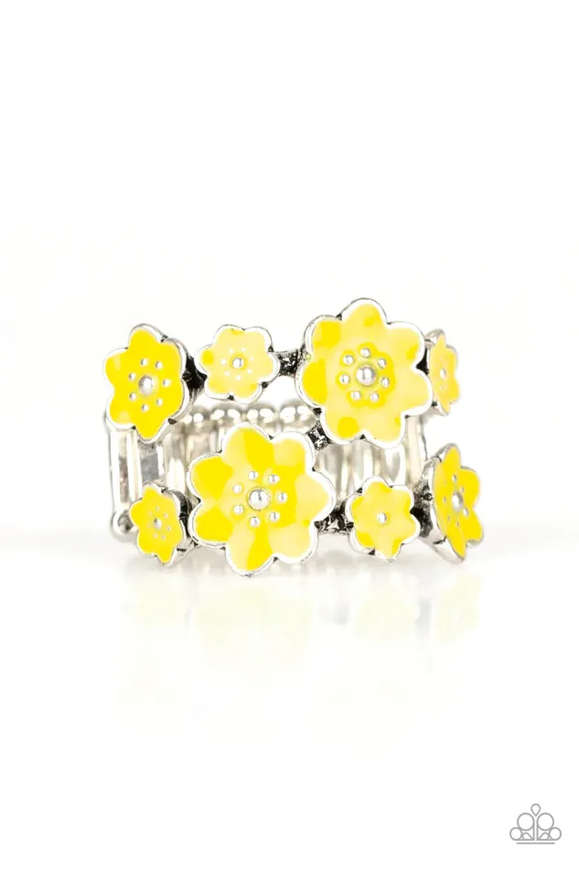 Paparazzi Ring Floral Crowns Yellow Paparazzi Jewelry Rings