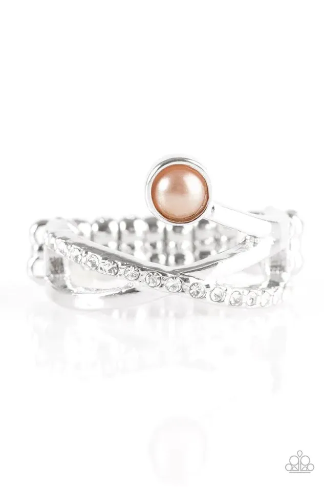 Paparazzi Ring Front GLAM Brown Paparazzi Jewelry Rings