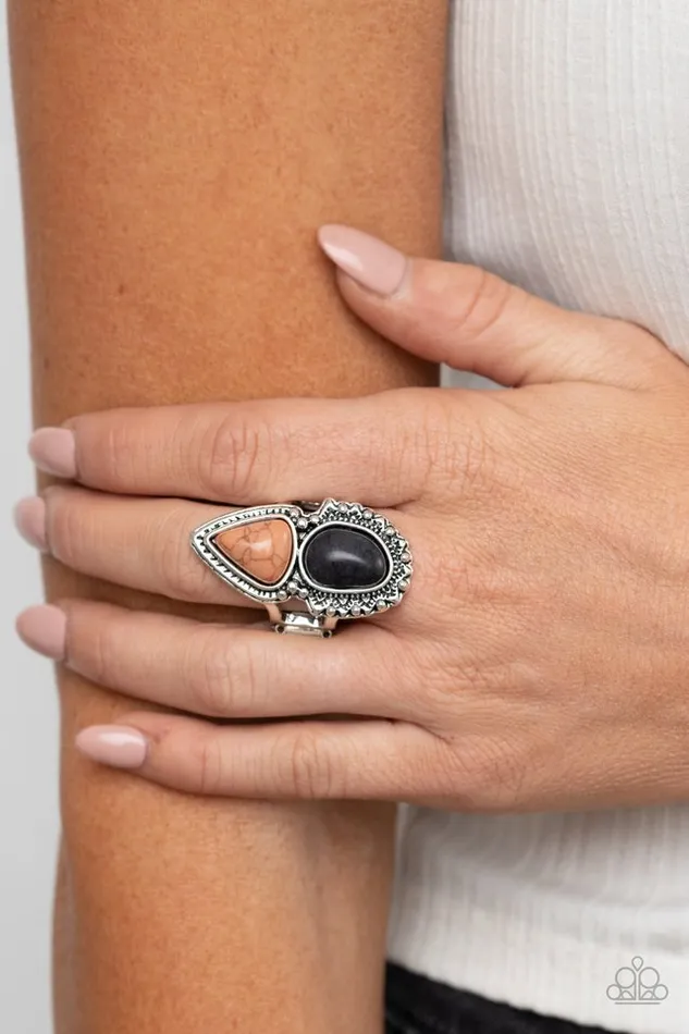 Paparazzi Ring Mojave Mosaic Black Paparazzi Jewelry Rings